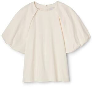 G. Label Goop Ivory Balloon Sleeve Blouse Top Size 2